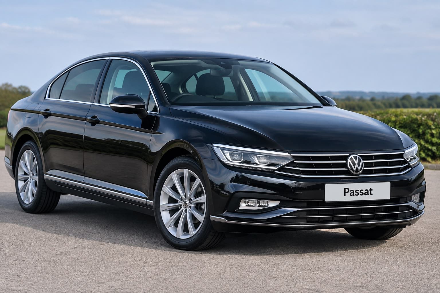 Saloon VW Passat 2026 - Book 1-4 passenger taxi from CABS WALTON Walton On Thames Saloon VW Passat 2026 taxi vehicle - CABS WALTON Walton On Thames airport transfer fleet - 1-4 passengers 2 Large Bags